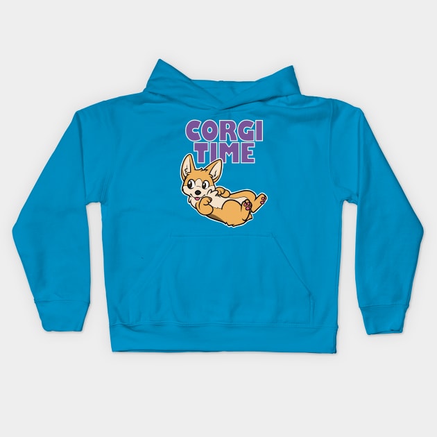 Corgi Time! Kids Hoodie by toart